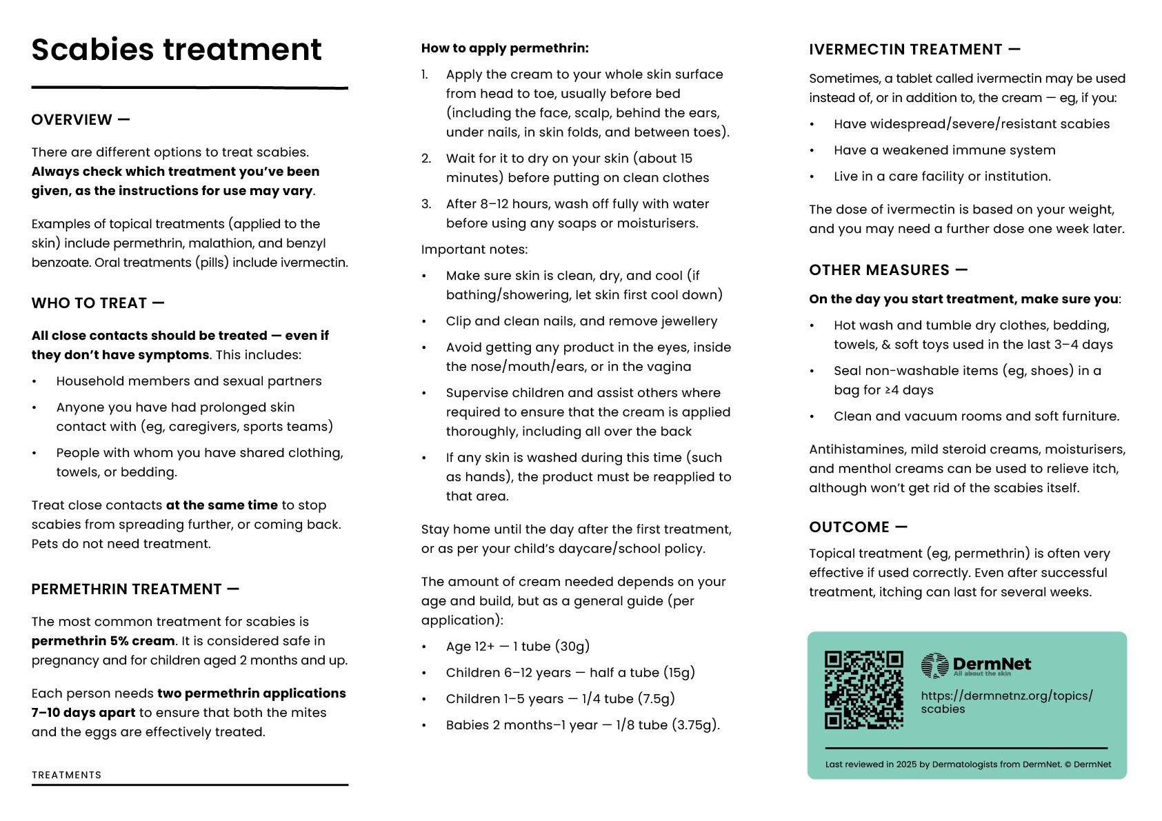 Scabies treatment